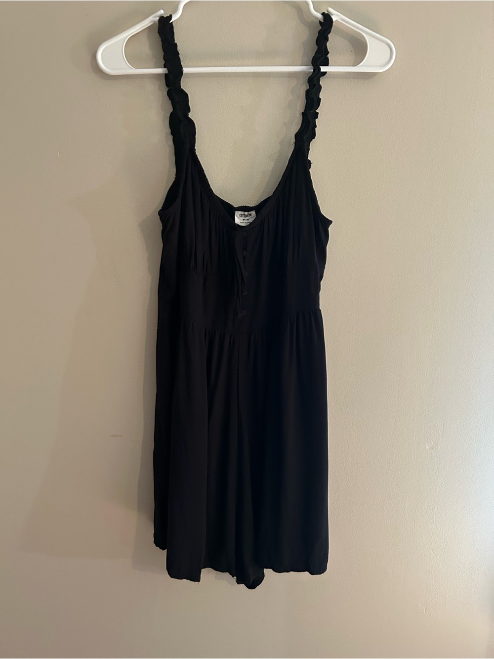 Cotton On Black Sleeveless Button-Front Romper